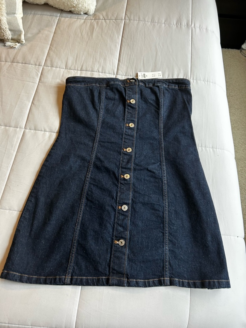 Abercrombie & Fitch strapless denim mini dress NWT